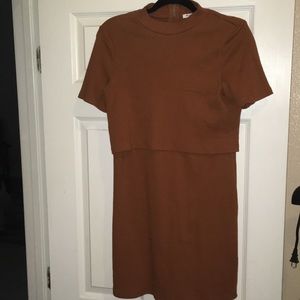 NWOT GLAMOROUS brown mini dress